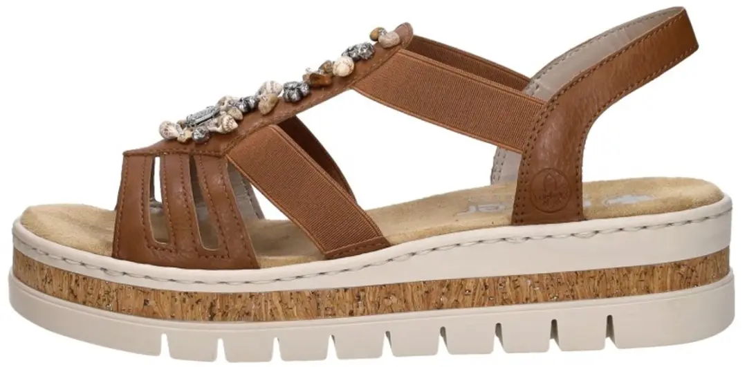 Rieker V4949-24 Sandalen - Maat 36 - Cognac - afbeelding 2 van 6