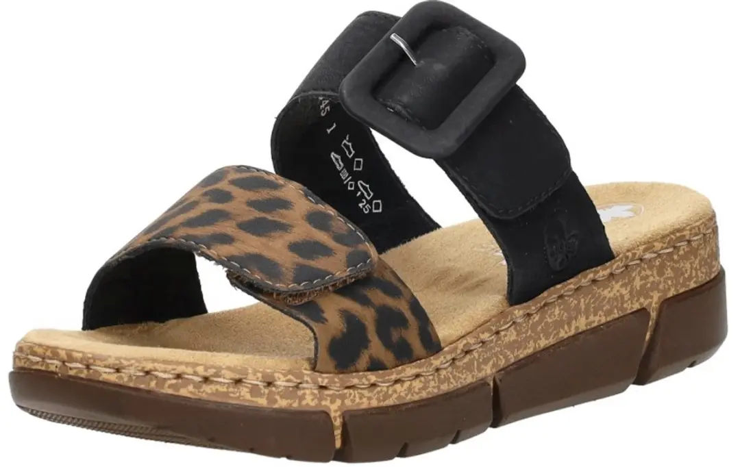 Rieker Open Teen Slippers - Zwart - Maat 36 - afbeelding 4 van 6