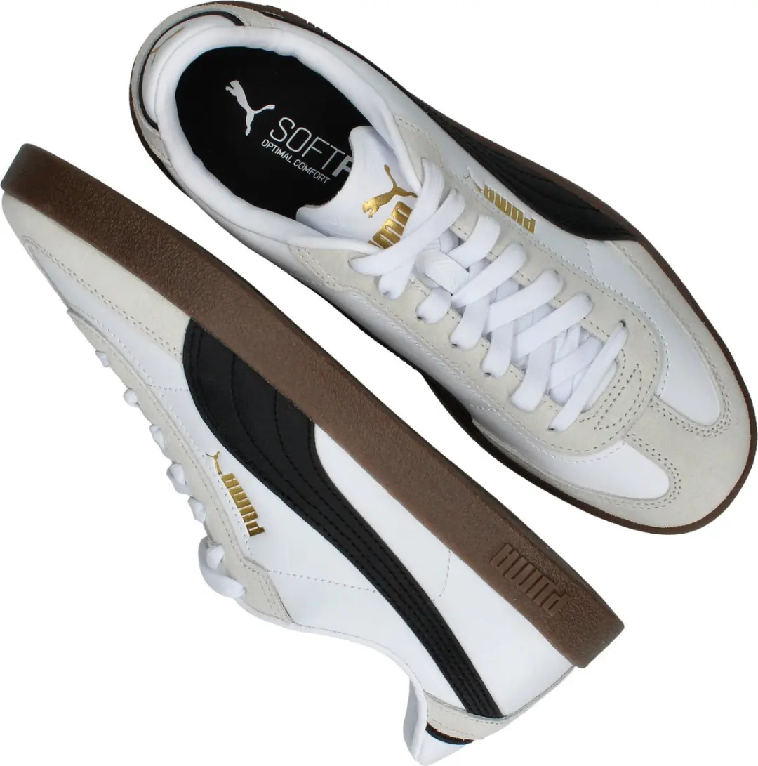 PUMA Puma Club II Era Unisex Sneakers 306112 - Wit/Zwart/Grijs - afbeelding 6 van 6