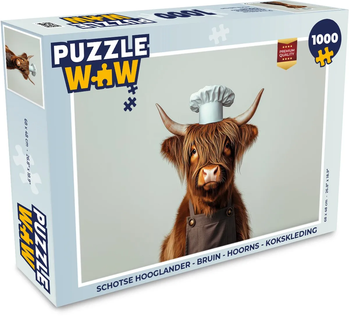 PuzzleWow Schotse Hooglander Legpuzzel 1000 Stuks