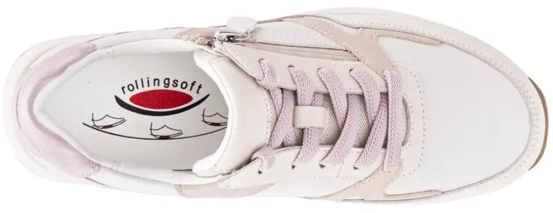 Gabor Rollingsoft Sneaker 86.958.62 - Beige/Paars - afbeelding 4 van 6