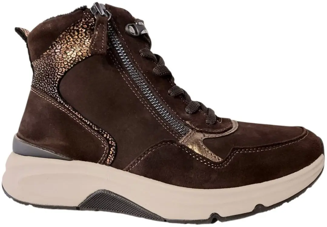 Gabor Rollingsoft Veterboot 76.888.41 - Donkerbruin Suede