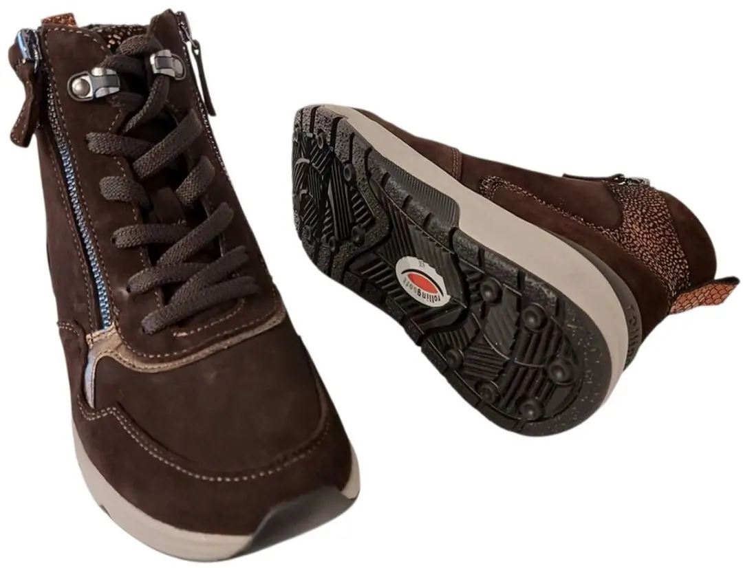 Gabor Rollingsoft Veterboot 76.888.41 - Donkerbruin Suede