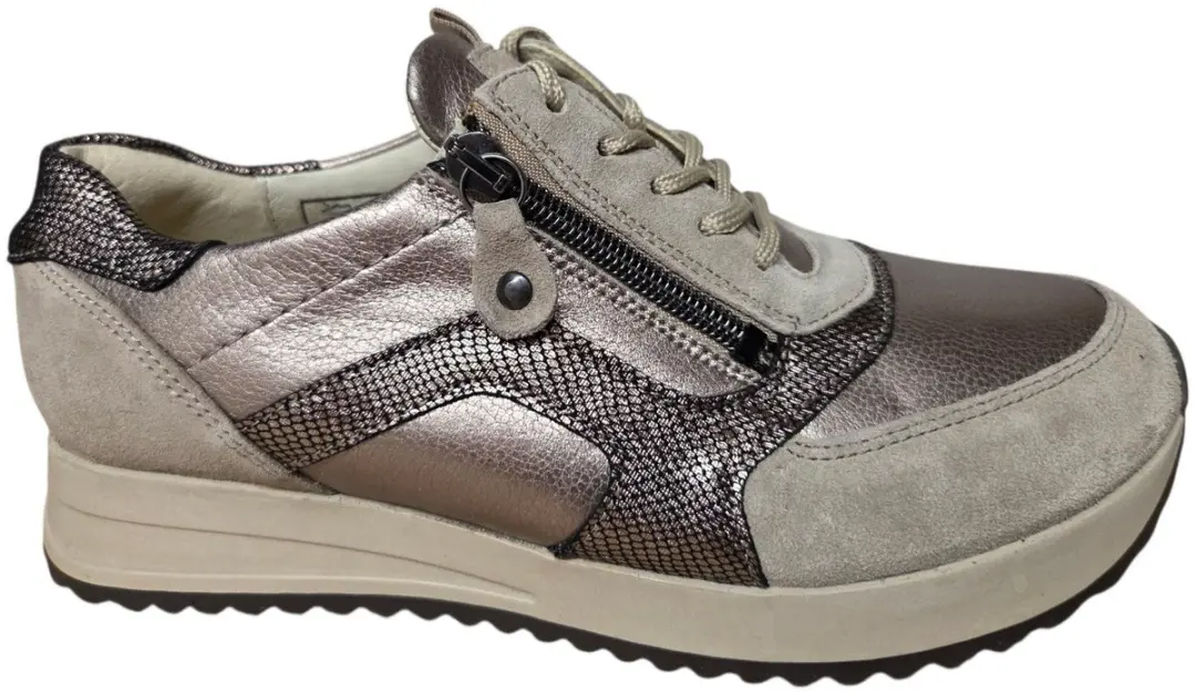 Waldlaufer Leer En Suede Dames Sneakers H