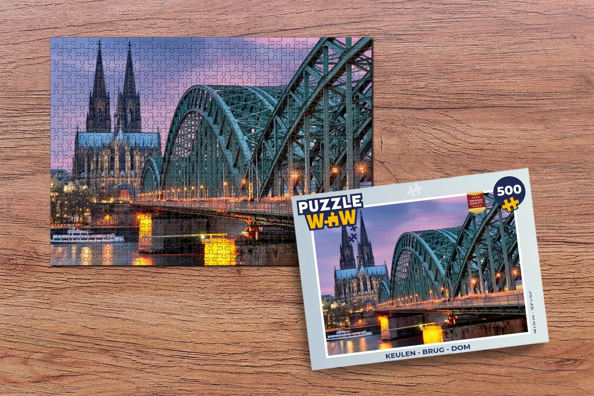 PuzzleWow Keulen - Brug - Dom Legpuzzel 500 Stuks - Multicolor