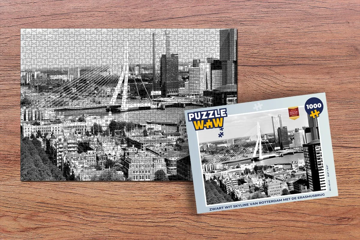 PuzzleWow Rotterdam Skyline Legpuzzel 1000 Stuks - Multicolor