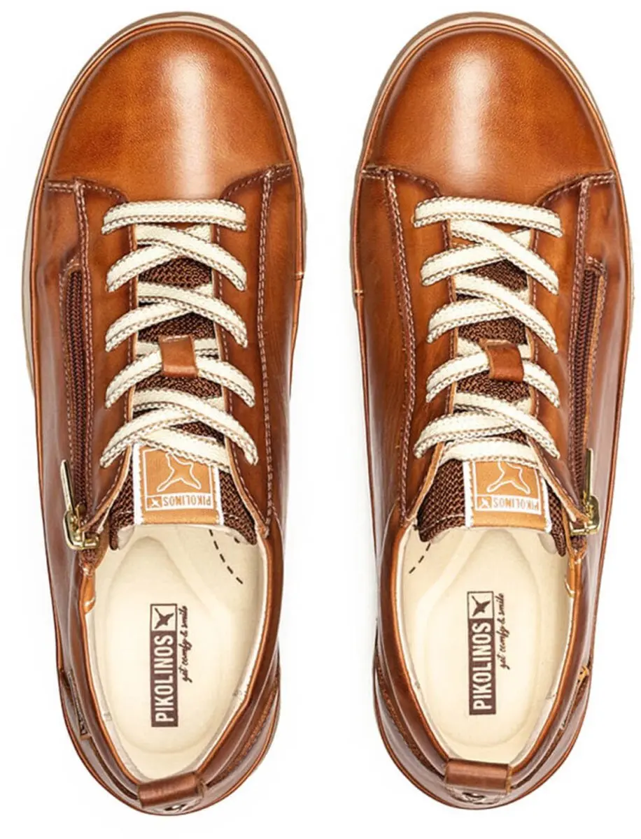 Pikolinos Vigo Leren Sneakers - Bruin - Maat 36