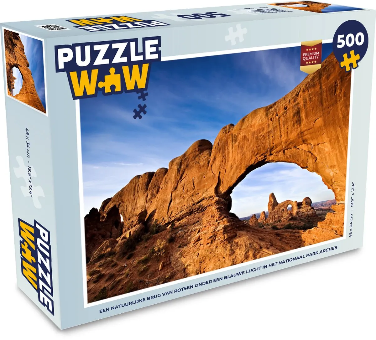 PuzzleWow Legpuzzel Arches 500 Stuks - Multicolor