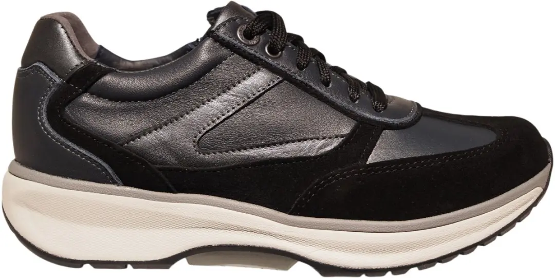 Xsensible zwart met blauwe dames sneakers Montana
