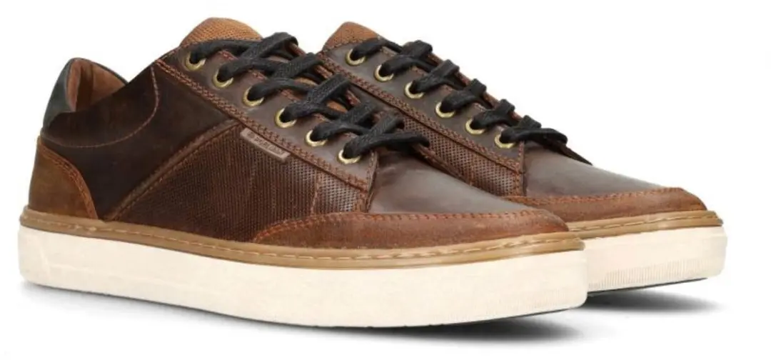 PS Poelman Heren Sneakers - Bruin - Maat 42 - afbeelding 6 van 6