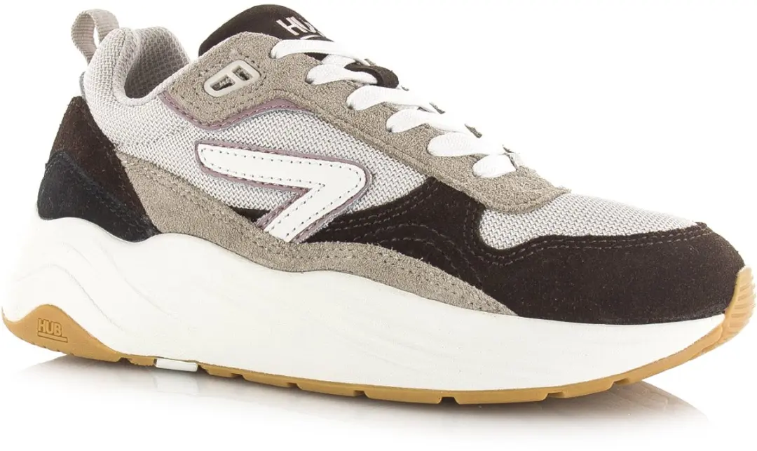 Hub Glide Lage Sneakers 41 - Coffee/Mauve/Off White - afbeelding 4 van 6