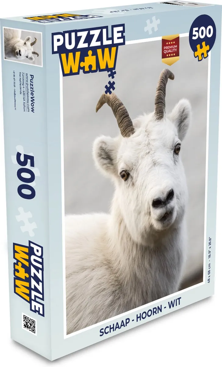 PuzzleWow Schaap Hoorn Legpuzzel 500 Stuks
