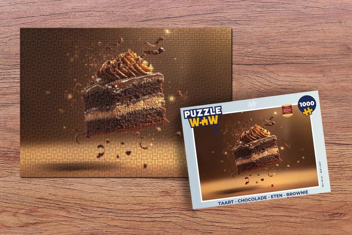 PuzzleWow Taart Chocolade Legpuzzel 1000 Stuks - MPN 8721169375106