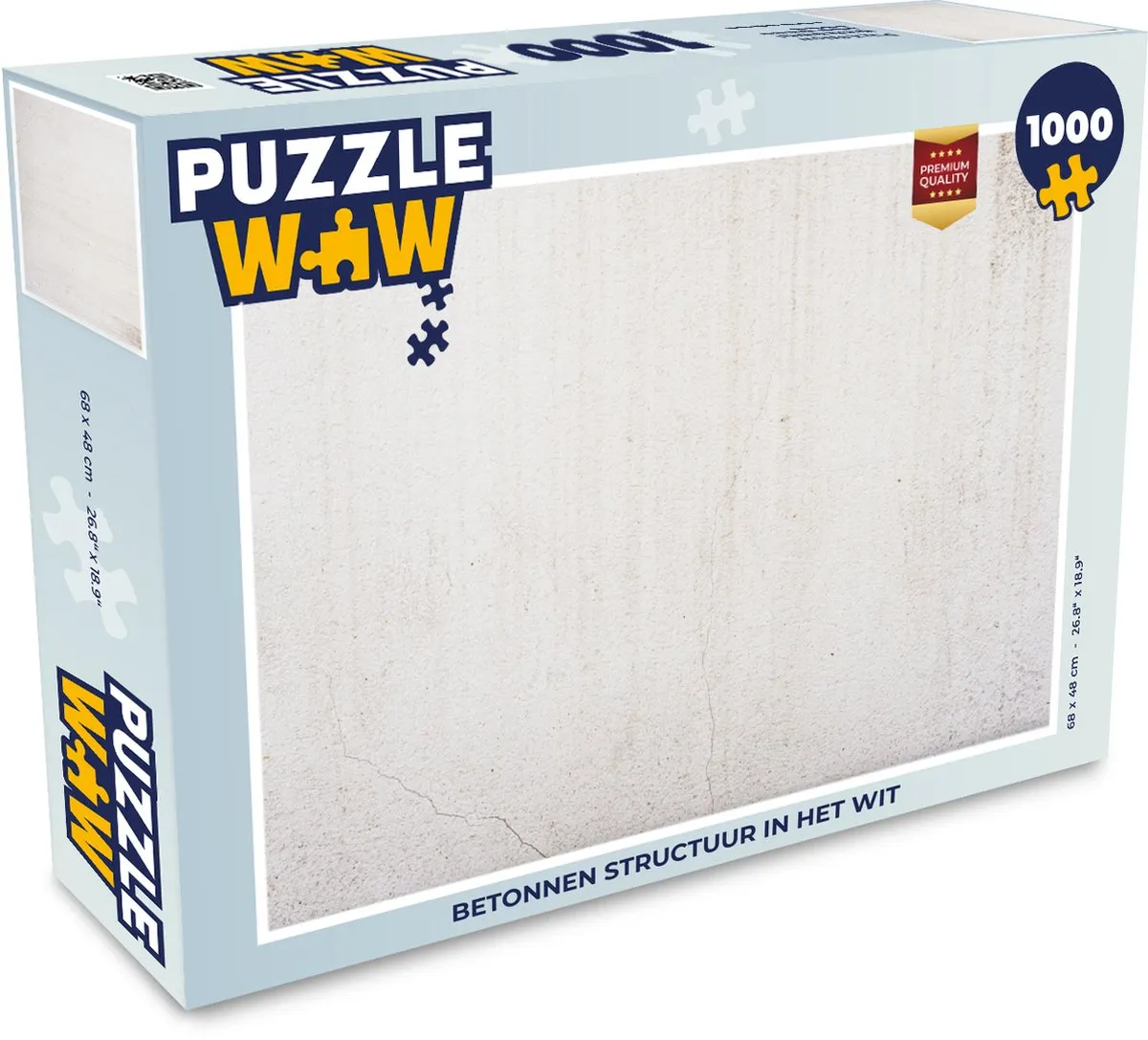 PuzzleWow Beton Muur Puzzel 1000 Stuks - Multicolor