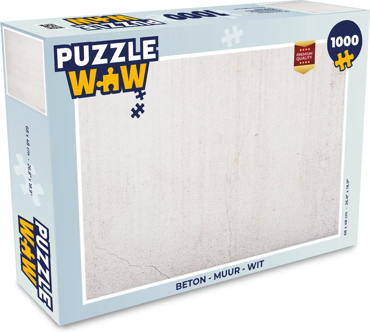 PuzzleWow Beton Muur Puzzel 1000 Stuks - Multicolor