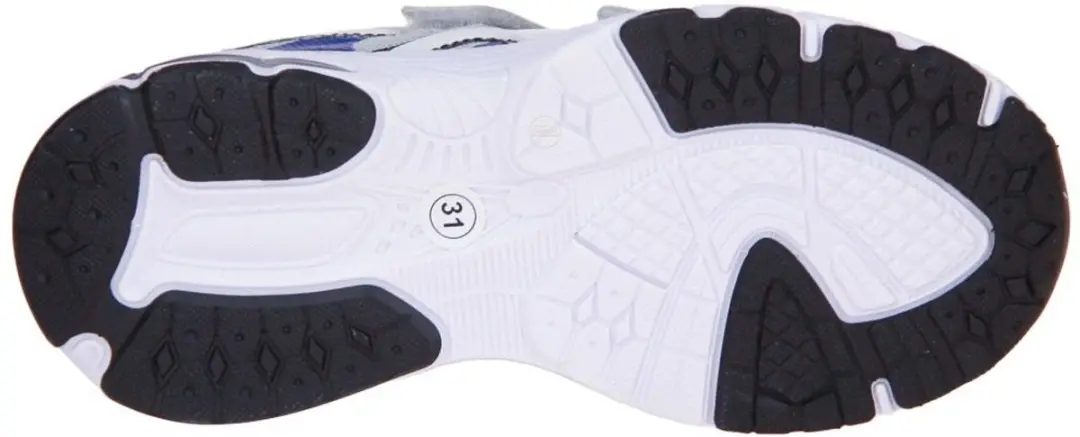 Hip Velcroschoen Wit-Blauw