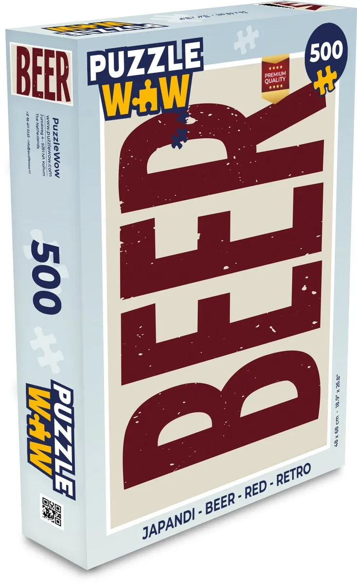 PuzzleWow Japandi Beer Legpuzzel 500 Stuks