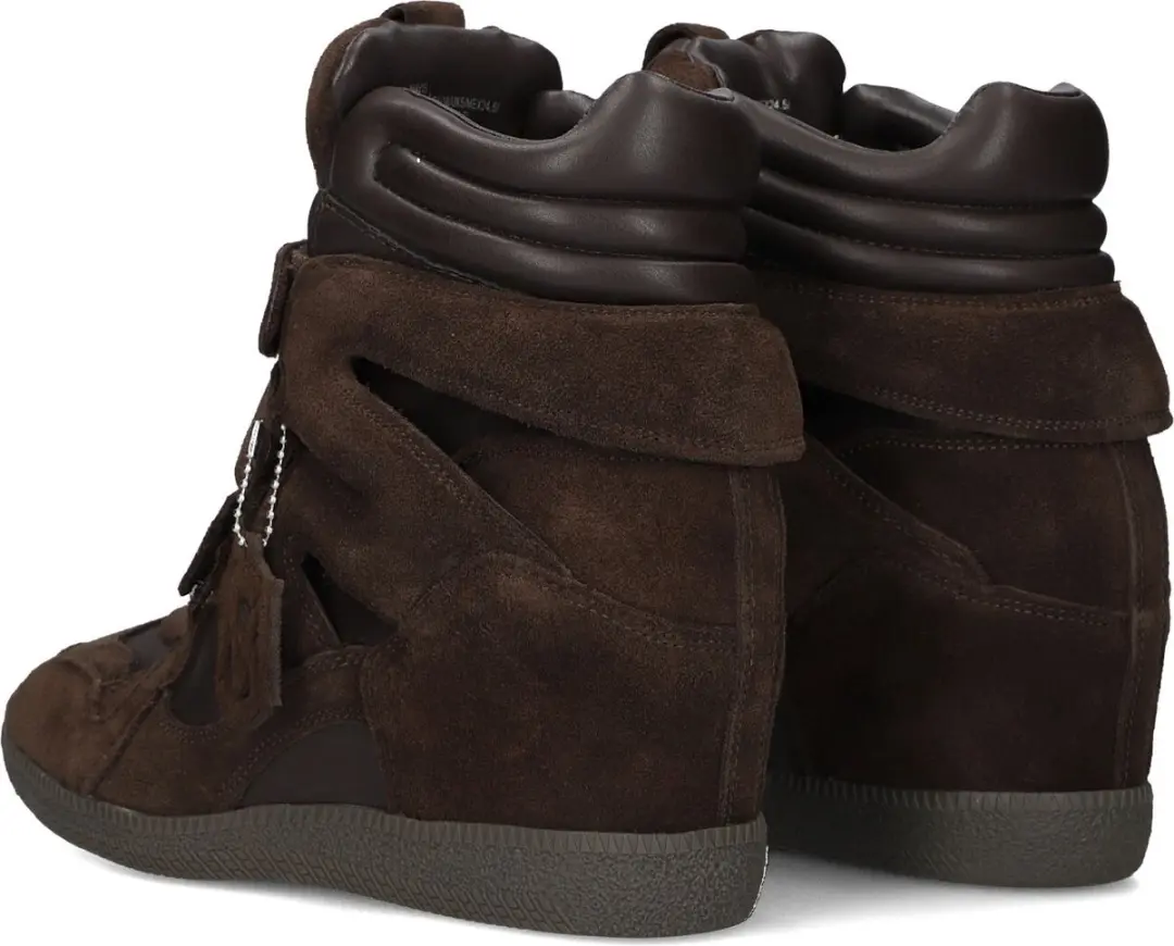 Steve Madden Mavis Hoge Sneakers - Bruin Suede - Maat 38 - afbeelding 4 van 6
