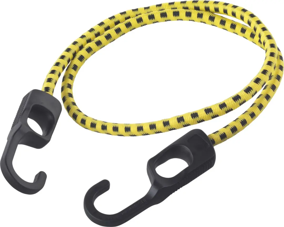 Wolfcraft Snelbinders 100cm met haak - 2 Stuks - Zwart/Geel - afbeelding 2 van 5