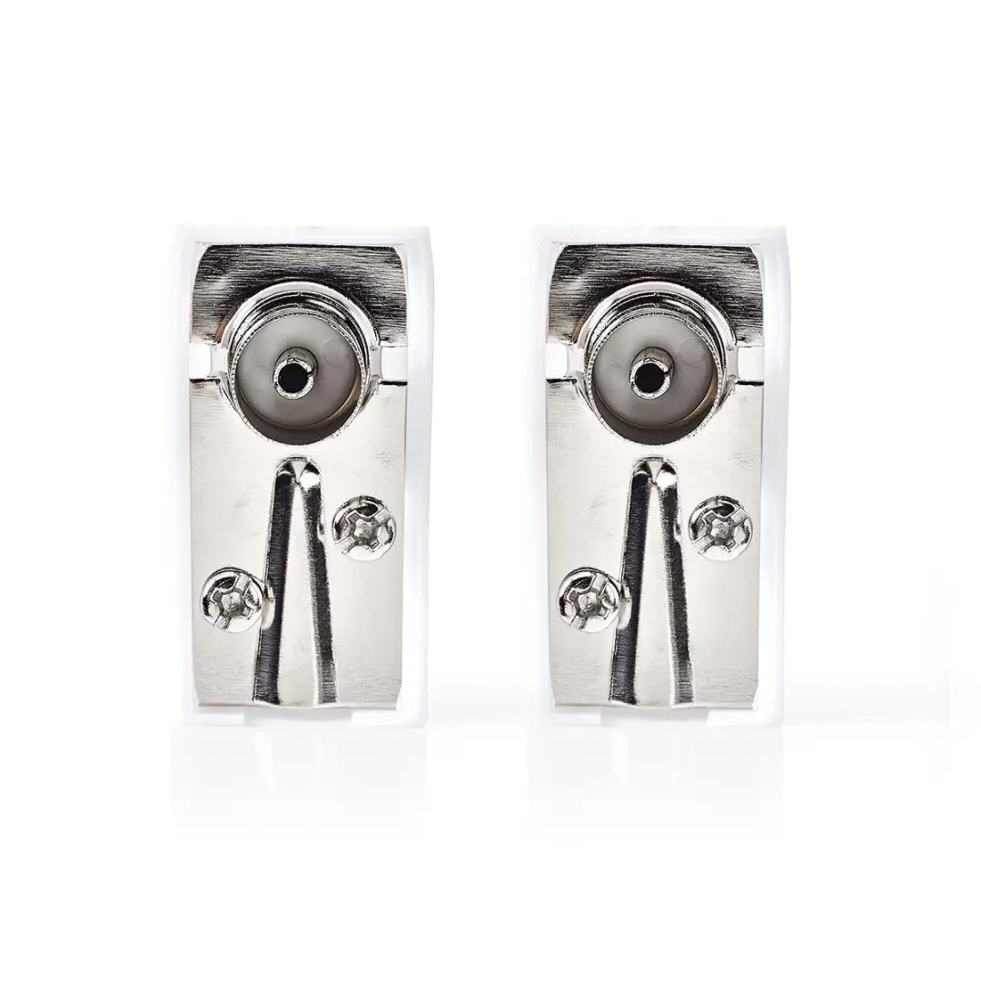 Nedis IEC Coax Connector Gehoekt Female 75 Ohm - 2 Stuks - Wit - afbeelding 6 van 6