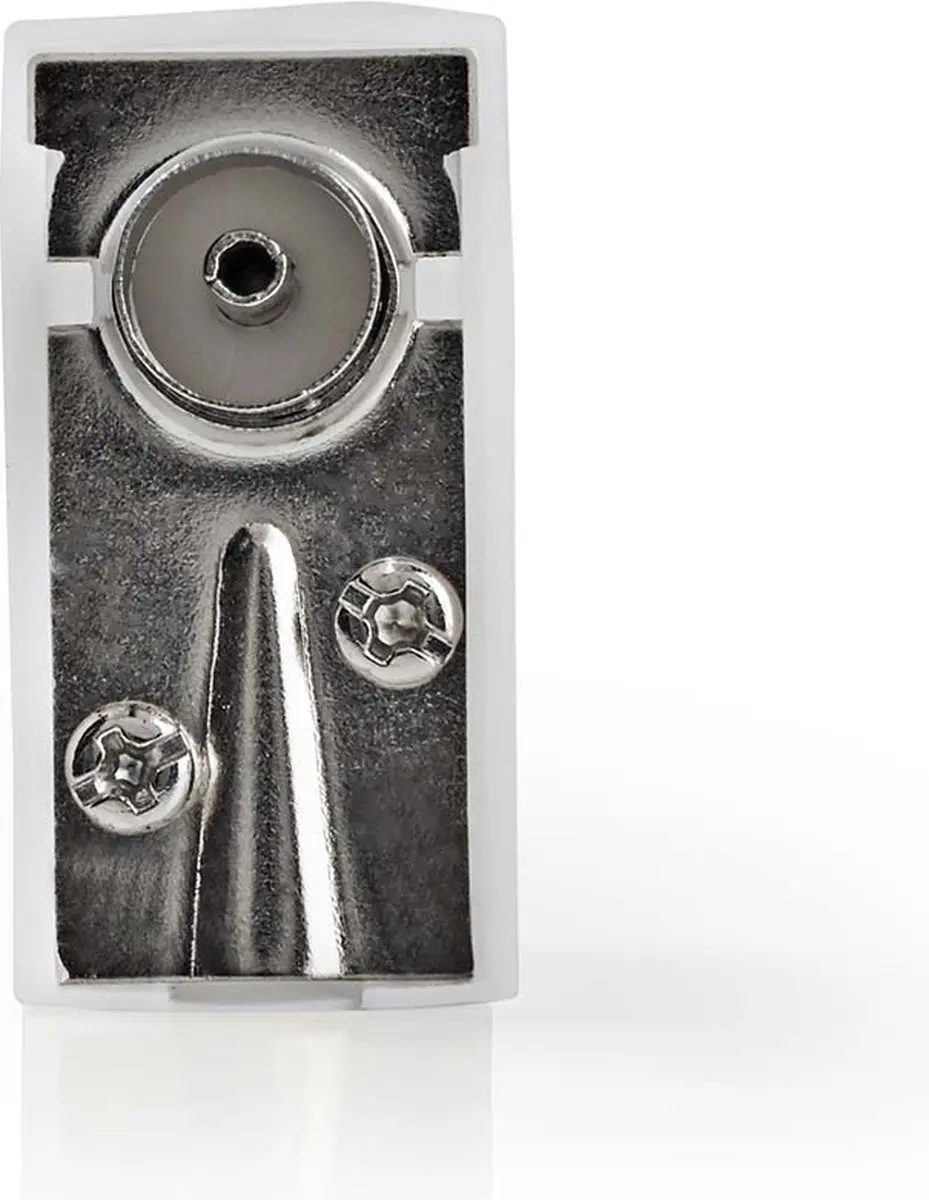 Nedis IEC Coax Connector 75 Ohm - Gehoekt - 2 Stuks - Wit