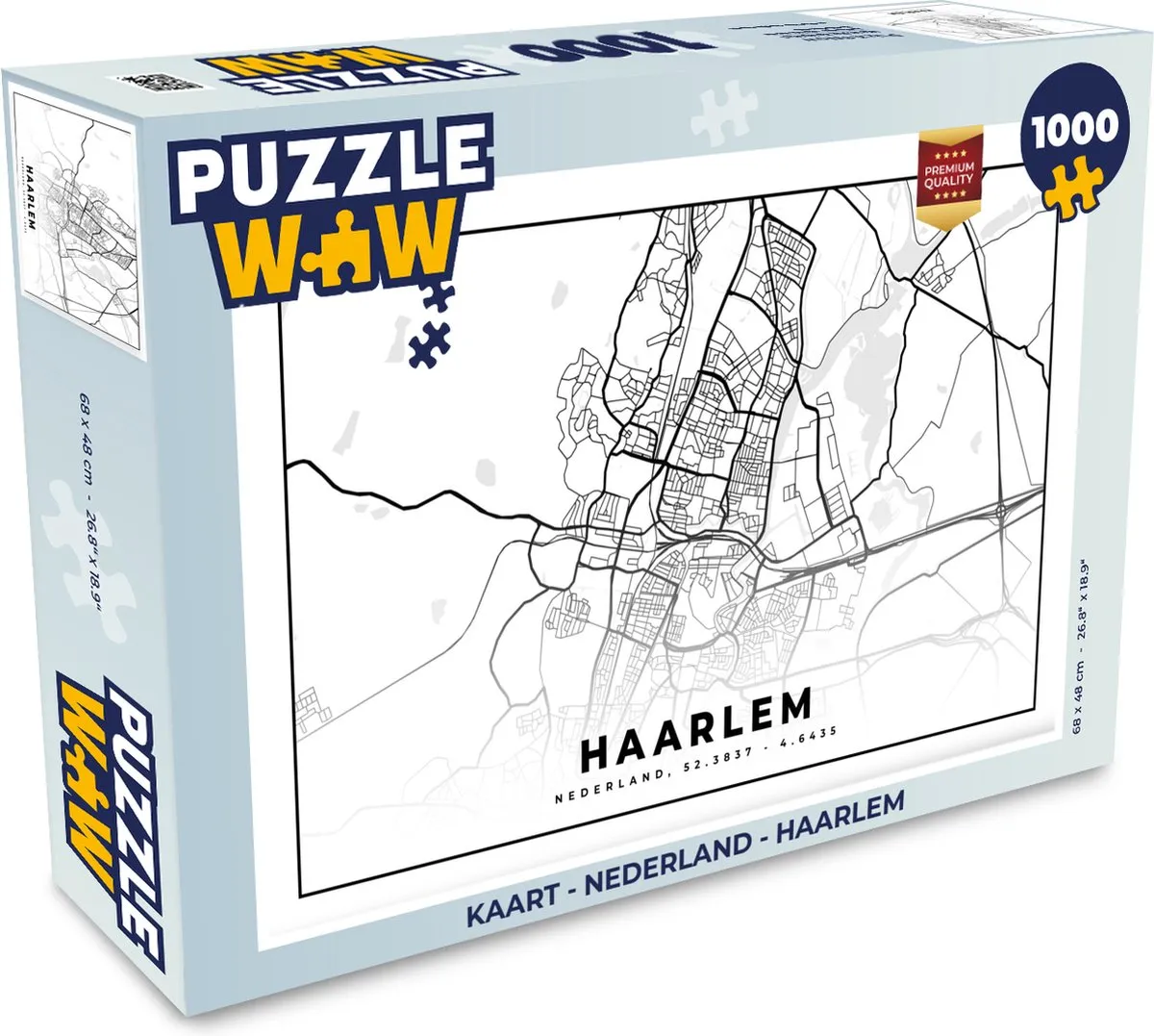 PuzzleWow Haarlem Legpuzzel 1000 Stuks - Multicolor