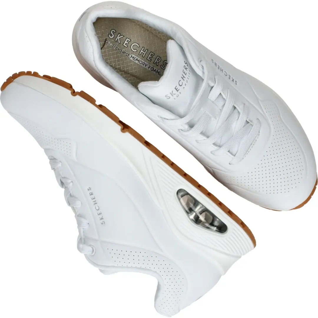 Skechers Uno Stand On Air Dames Sneakers - Wit - afbeelding 6 van 6