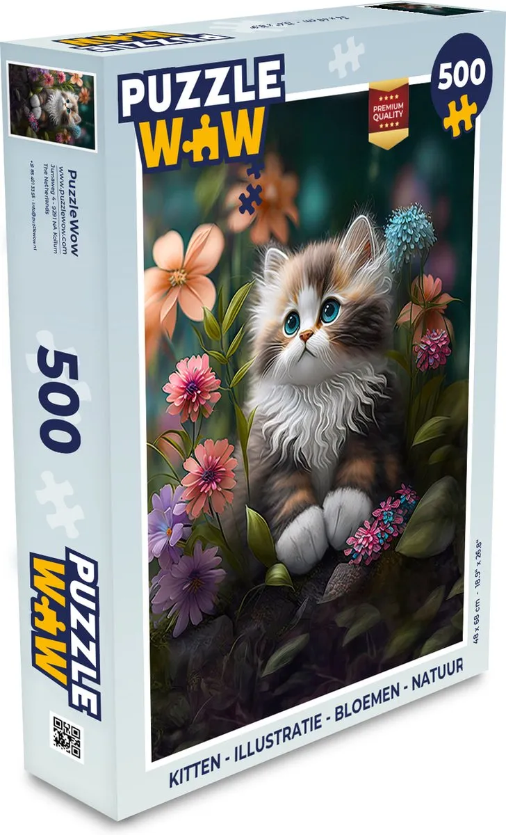 PuzzleWow Puzzel Kitten 500 Stuks