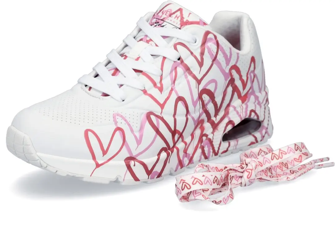 Skechers Uno-Spread The Love Dames Sneakers - Wit