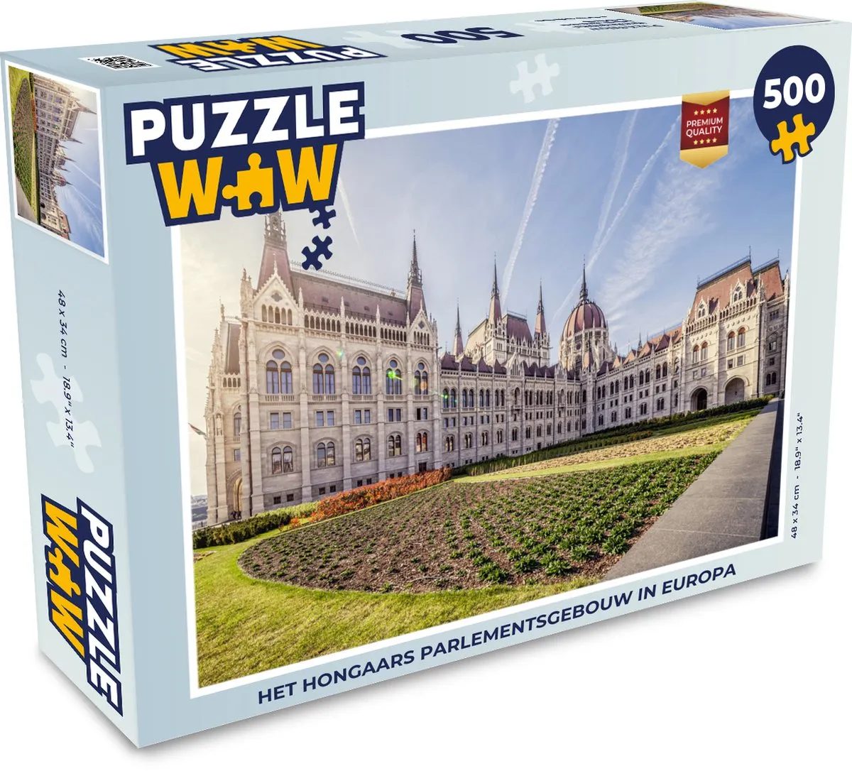 PuzzleWow Het Hongaars Parlement 500 Puzzelstukken - Multicolor