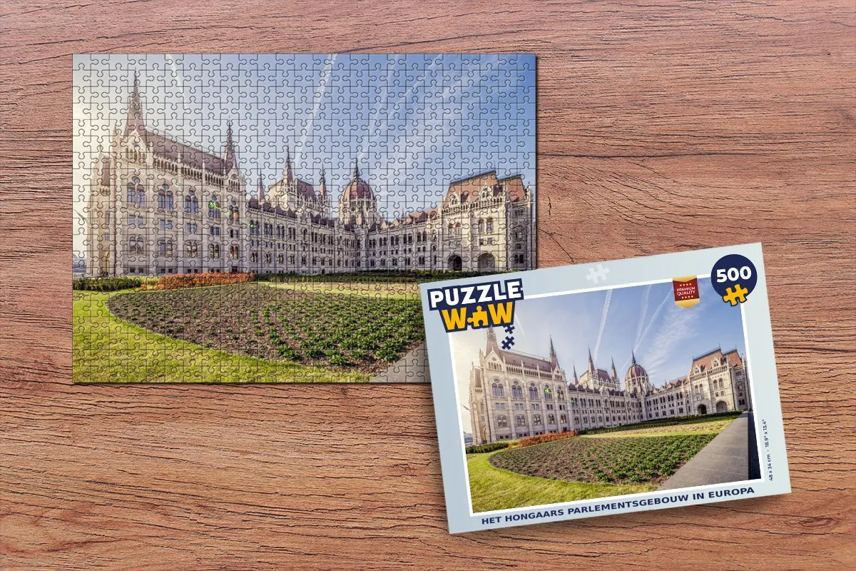 PuzzleWow Het Hongaars Parlement 500 Puzzelstukken - Multicolor