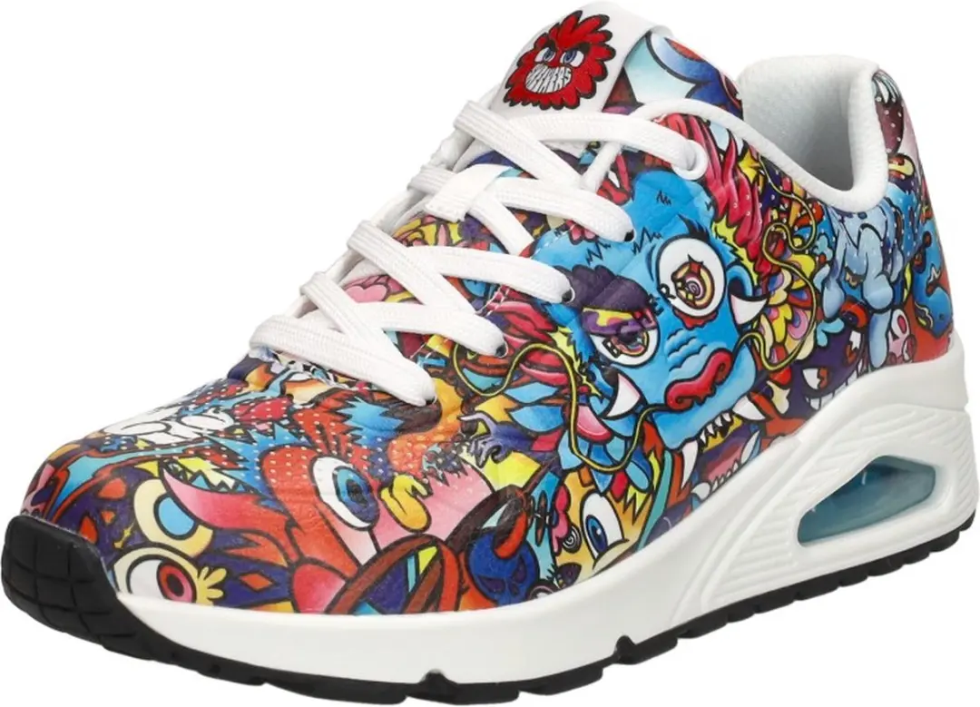 Skechers Uno Vexx Color Doodle Sneakers - Rood - afbeelding 4 van 6