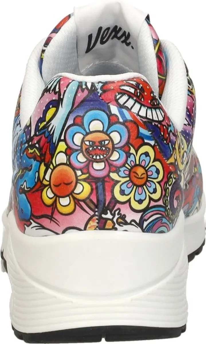 Skechers Uno Vexx Color Doodle Sneakers - Rood - afbeelding 6 van 6