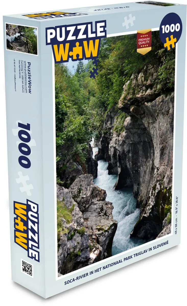 PuzzleWow Legpuzzel Soca-rivier Triglav 1000 Stuks
