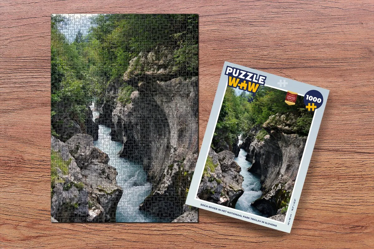 PuzzleWow Legpuzzel Soca-rivier Triglav 1000 Stuks - Multicolor