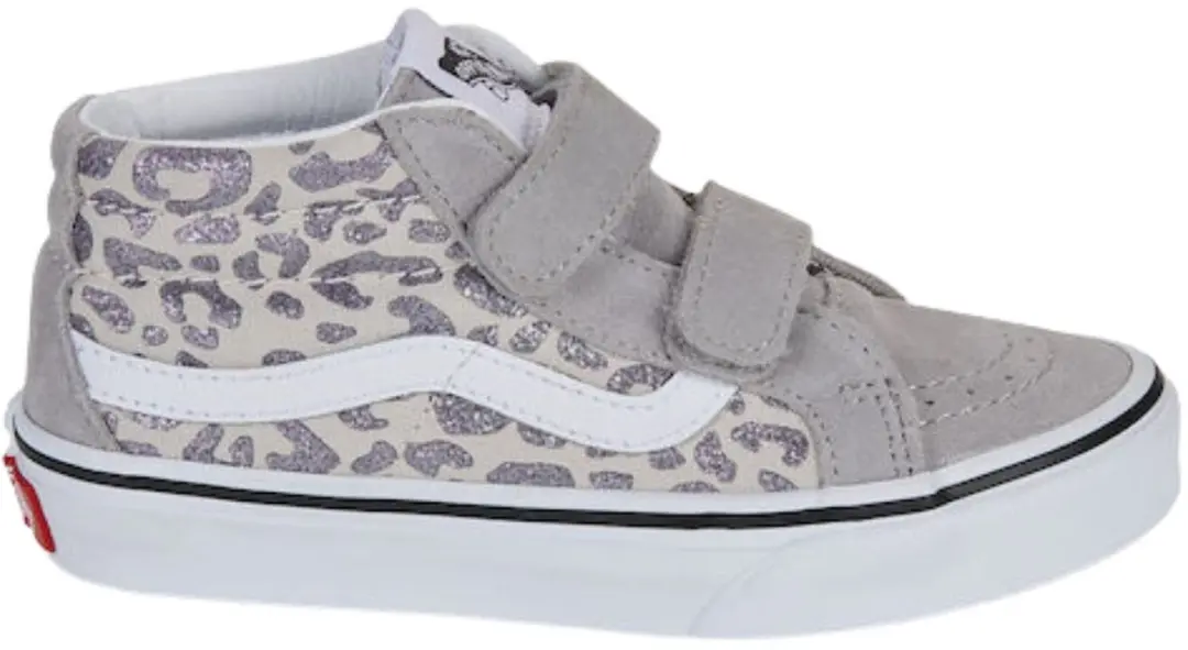 Vans SK8-Mid Reissue V Leopard Glitter Sneakers meisjes Grijs 34