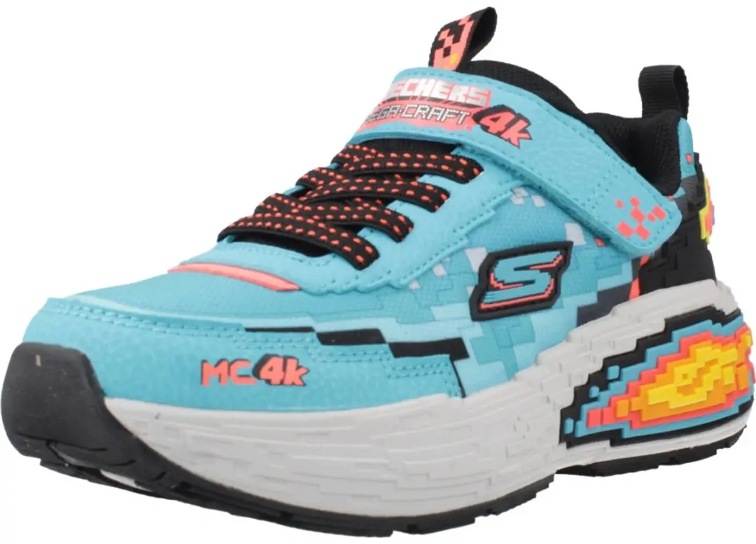 Skechers Mega-Craft 4K 402160L Kindertrainers - Blauw - afbeelding 3 van 6