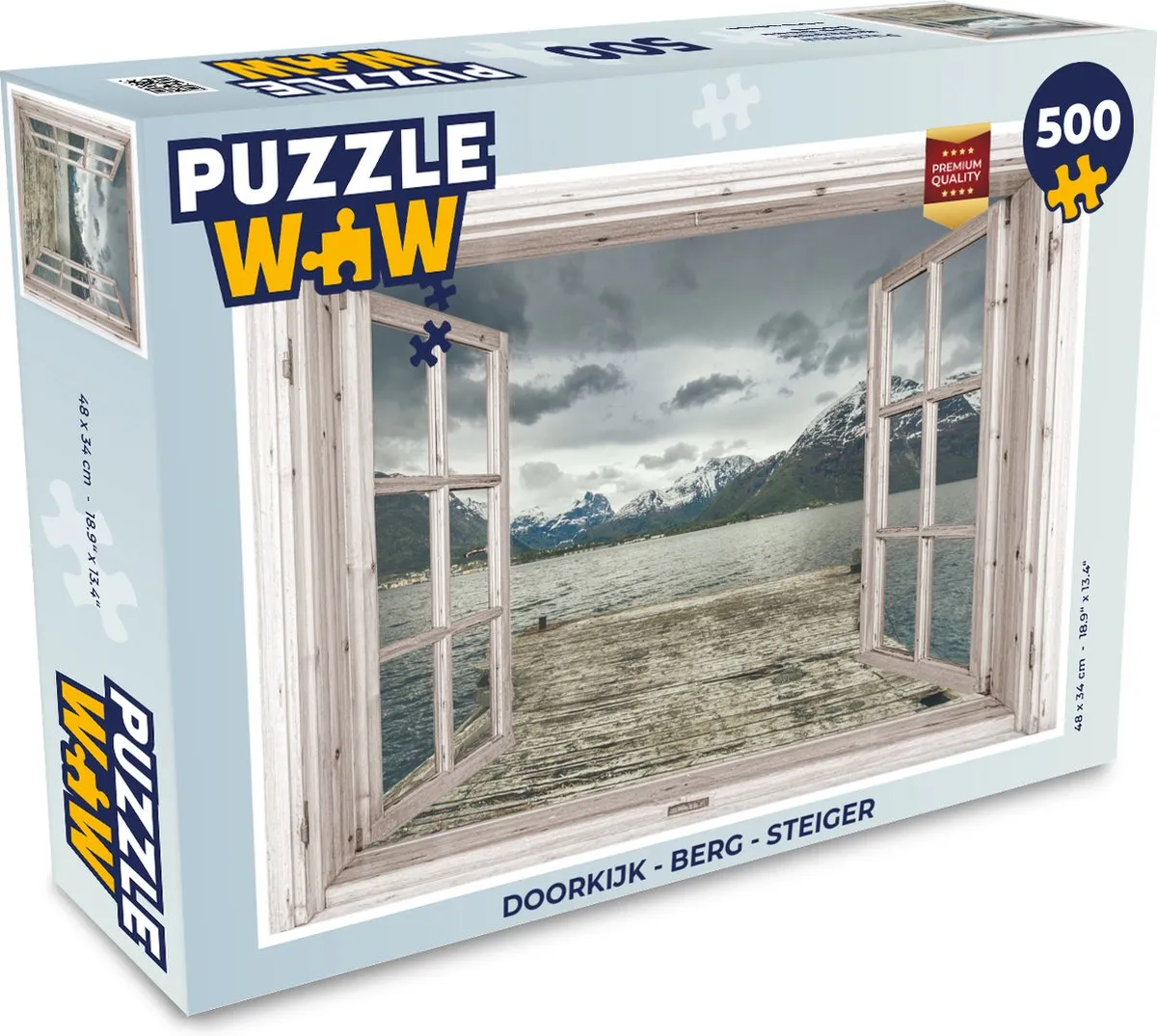 PuzzleWow Doorkijk Berg Steiger Legpuzzel 500 Stuks