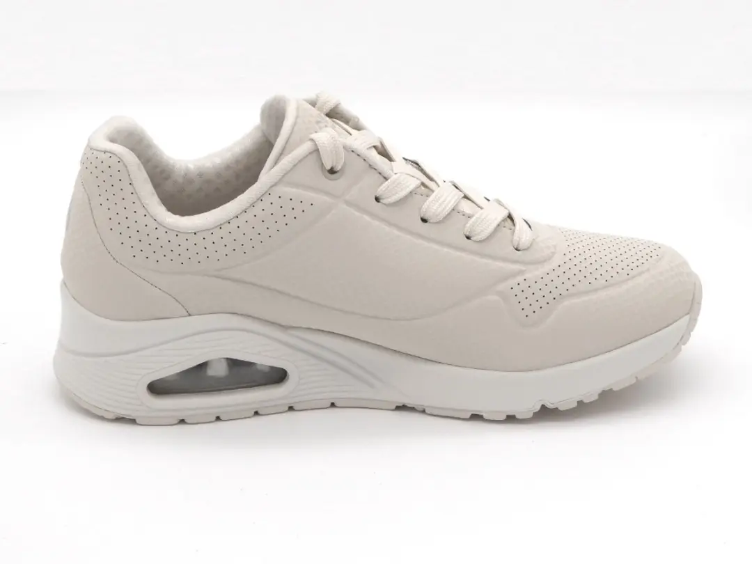 Skechers Uno Shiny Scale Sneakers - Dames 40 - Off White - afbeelding 4 van 6