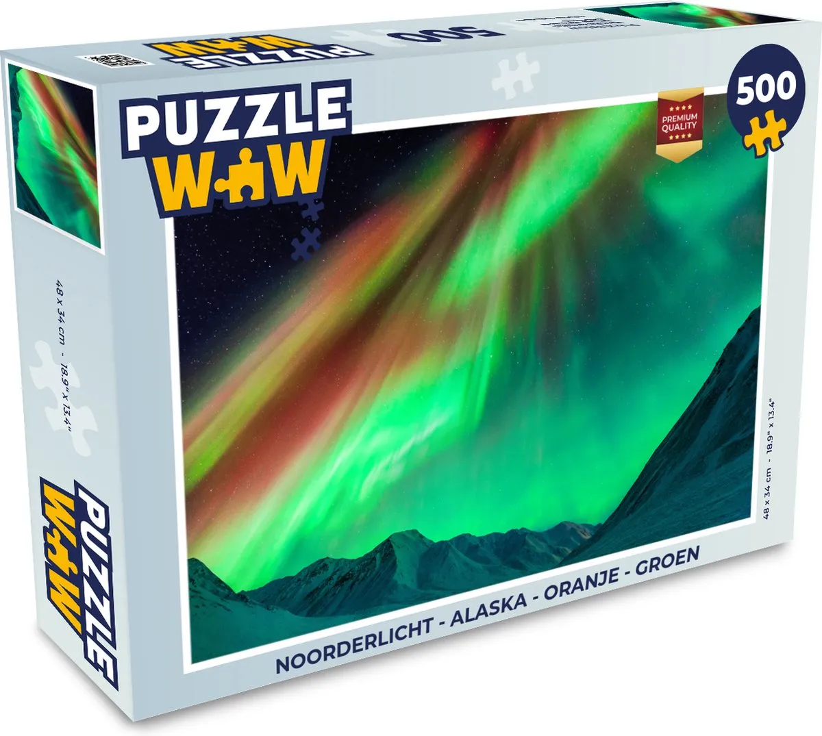 PuzzleWow Noorderlicht Alaska Legpuzzel 500 Stuks