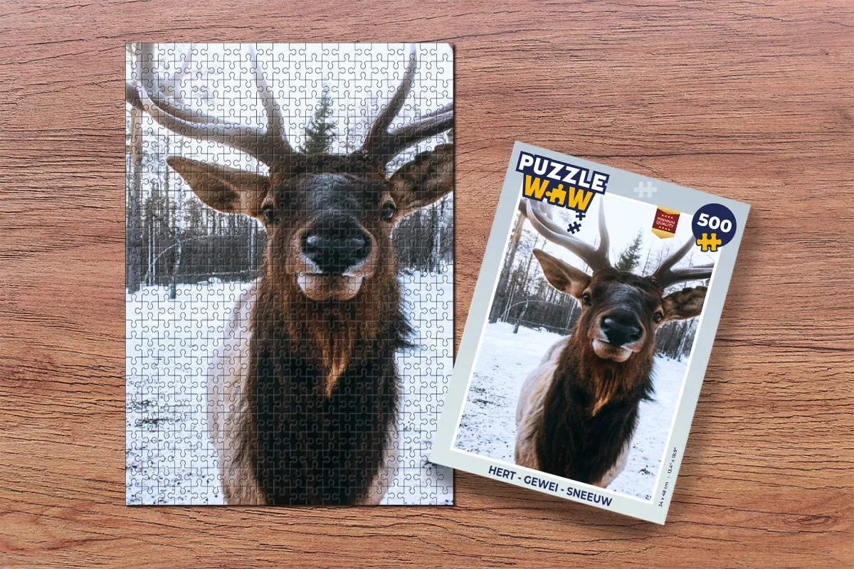 PuzzleWow Hert Gewei Legpuzzel 500 Stuks - Multicolor