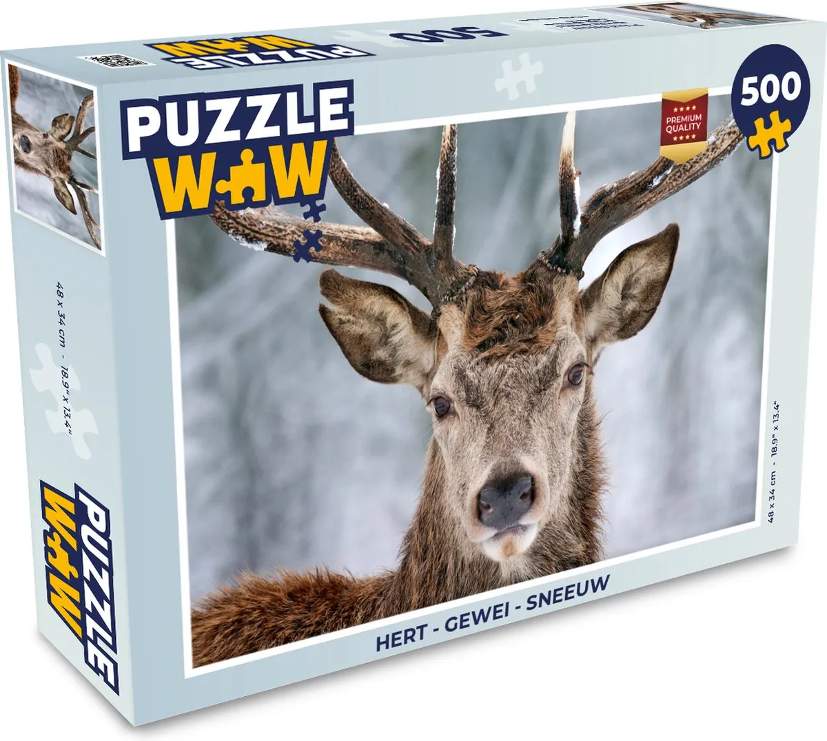PuzzleWow Hert Gewei Legpuzzel 500 Stuks