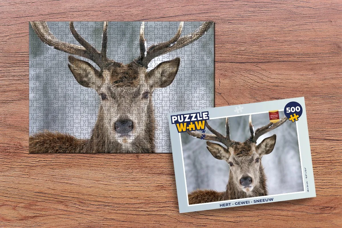 PuzzleWow Hert Gewei Legpuzzel 500 Stuks - Multicolor