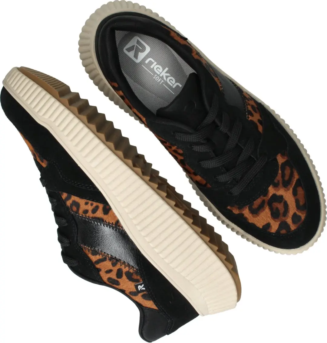Rieker 58902 Dames Sneakers - Zwart - afbeelding 6 van 6