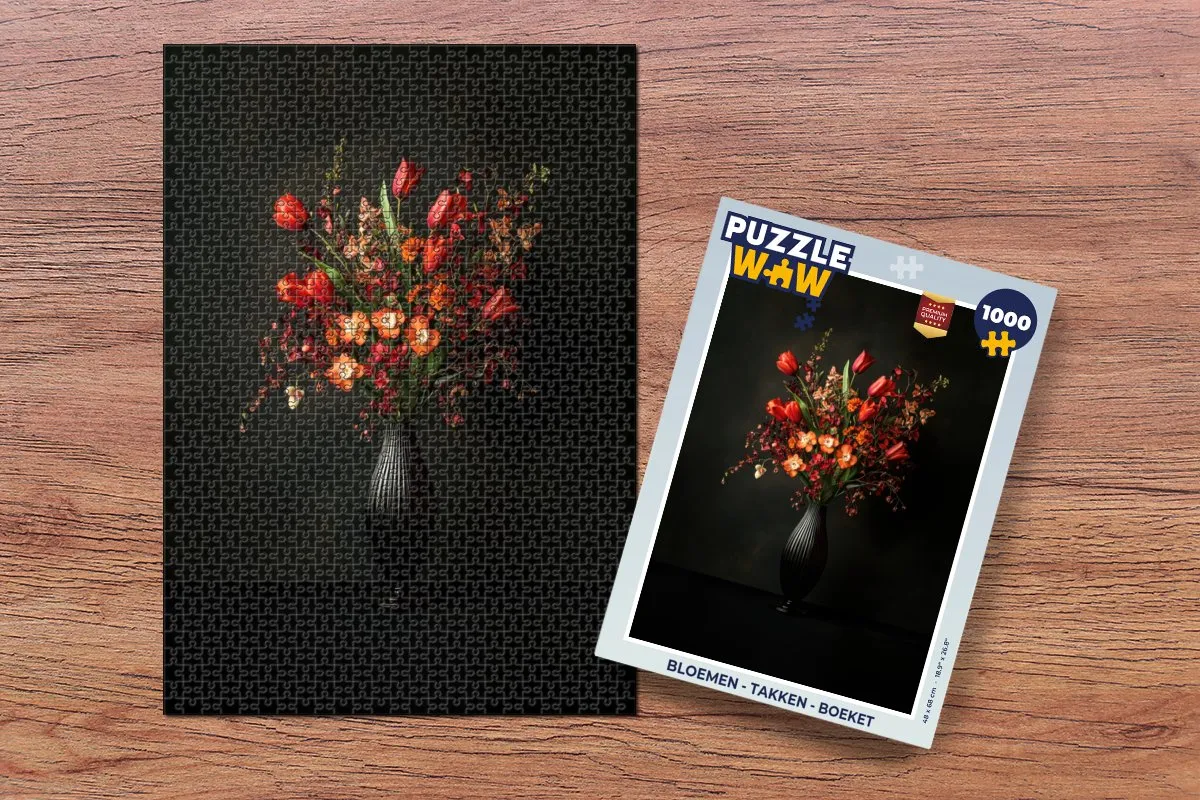 PuzzleWow Bloemen Takken Boeket Legpuzzel 1000 Stuks