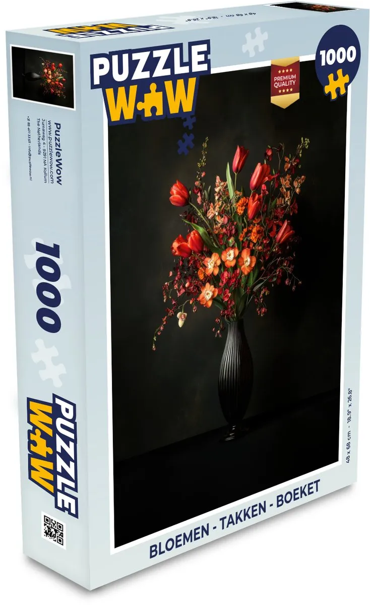 PuzzleWow Bloemen Takken Boeket Legpuzzel 1000 Stuks