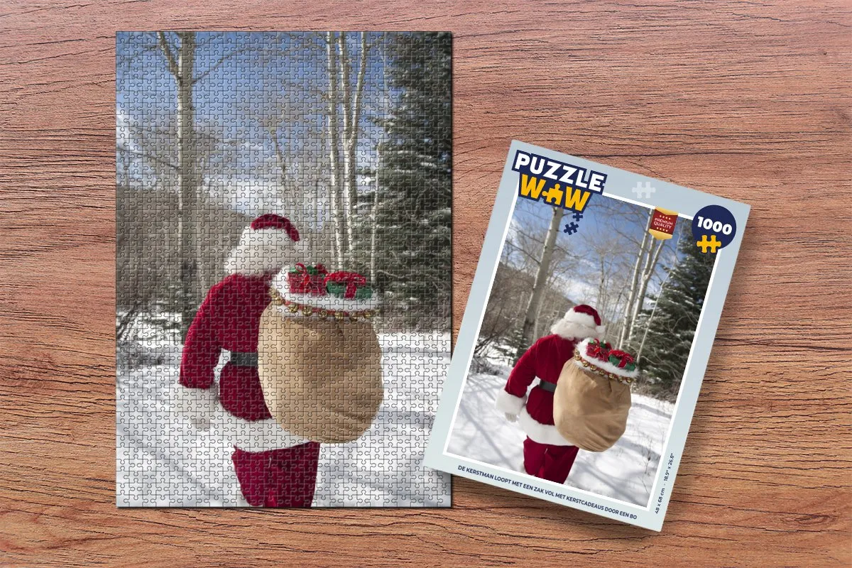 PuzzleWow Kerstman Legpuzzel 1000 Stuks - Multicolor