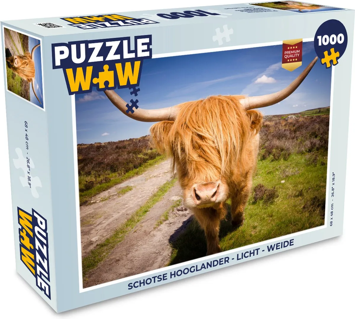 PuzzleWow Schotse Hooglander Legpuzzel 1000 Stuks
