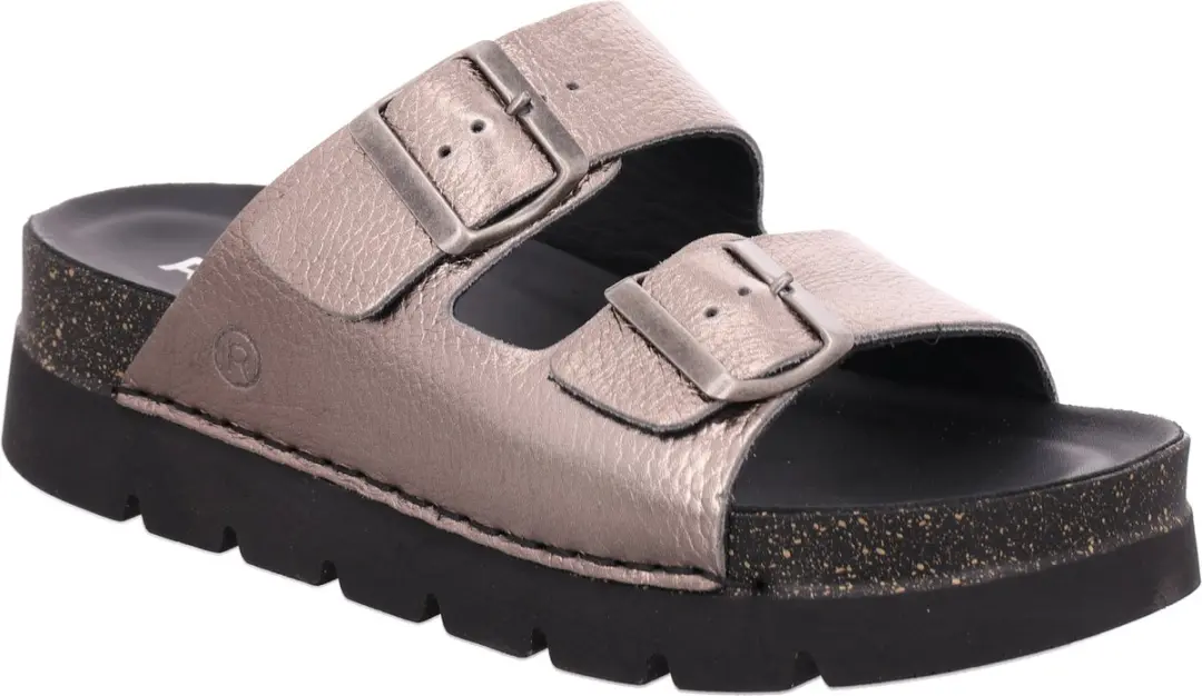 Rohde Slipper Dames Soft Voetbed 2 gespen Brons