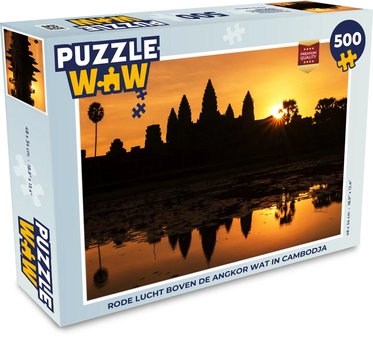 PuzzleWow Legpuzzel Angkor Wat 500 Stuks - Multicolor